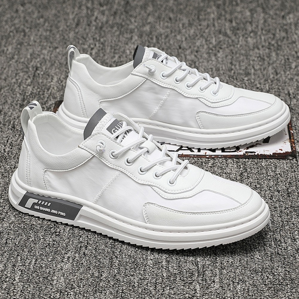 New Summer Breathable Men's White Casual Trendy Board Shoes
