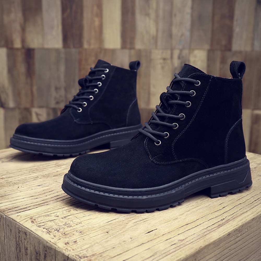 Men's Autumn and Winter New High-Top Leather Short Martin Boots