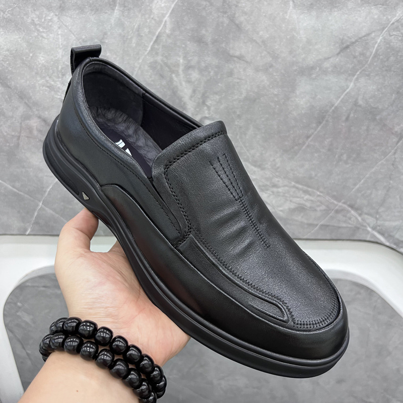 Men's Top-Grain Cowhide Casual Soft-Soled Shoes