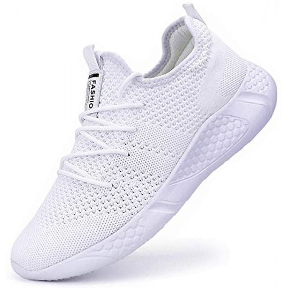 Mens Fashion Lightweight Athletic Running Walking Gym Shoes Casual Sports Shoes White